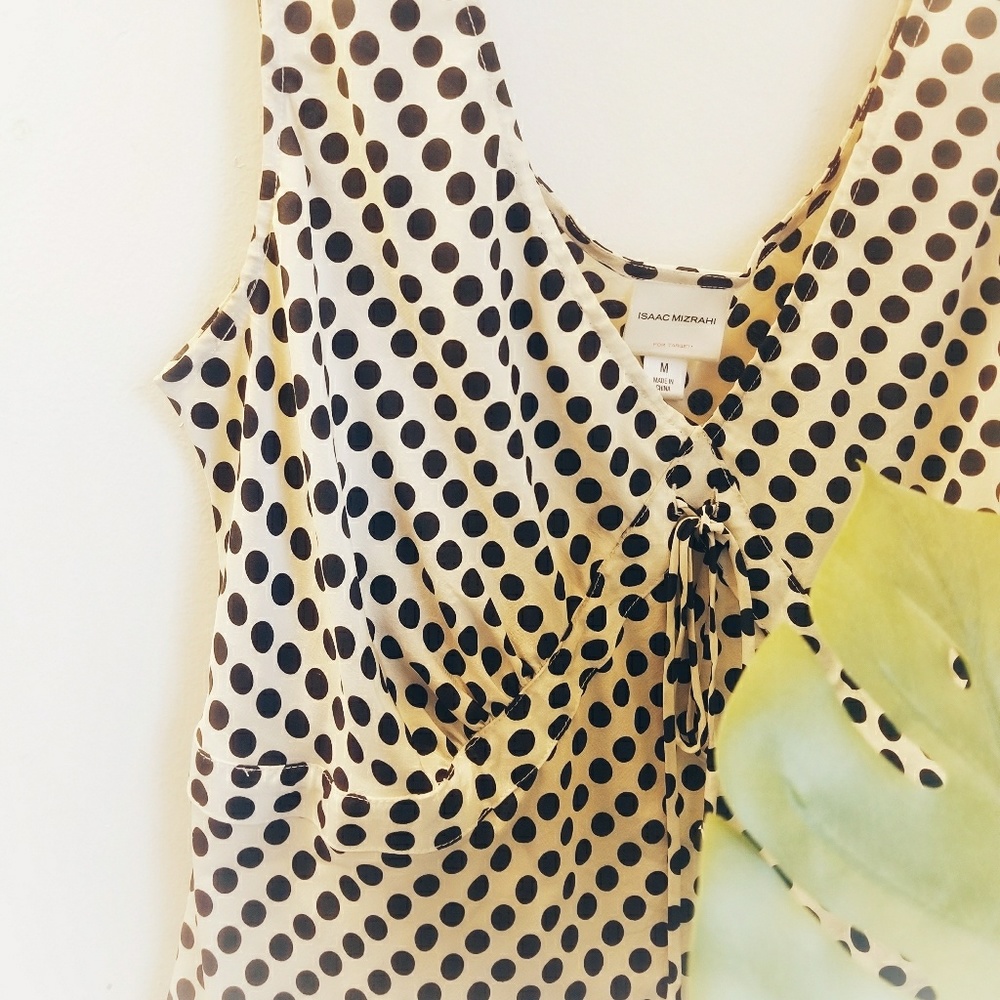 Silk polka-dot tank